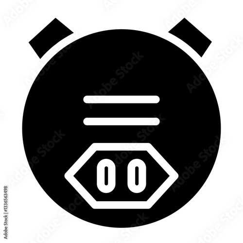 Vacuum Cleaner Robotic Glyph Icon