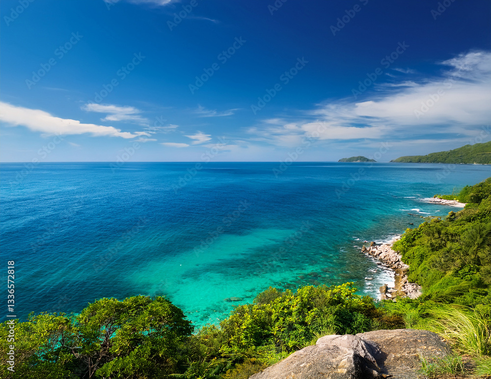 Obraz premium Generated image 夏の海の風景
