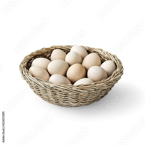 Wallpaper Mural Chicken egg broken in half, follows yolk and protein on a white, isolated. Torontodigital.ca