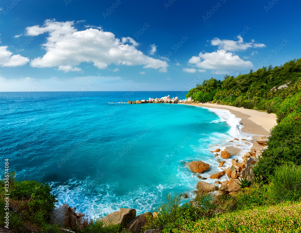 Fototapeta premium Generated image 夏の海の風景