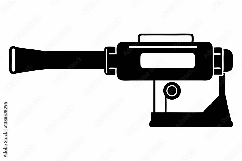 ophthalmoscope line art silhouette vector illustration ophthalmoscope line art silhouette vector illustration