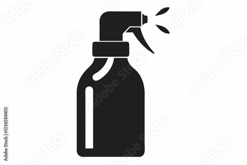 spray bottle icon line art silhouette vector illustration
