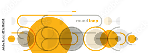 Geometric background with c...