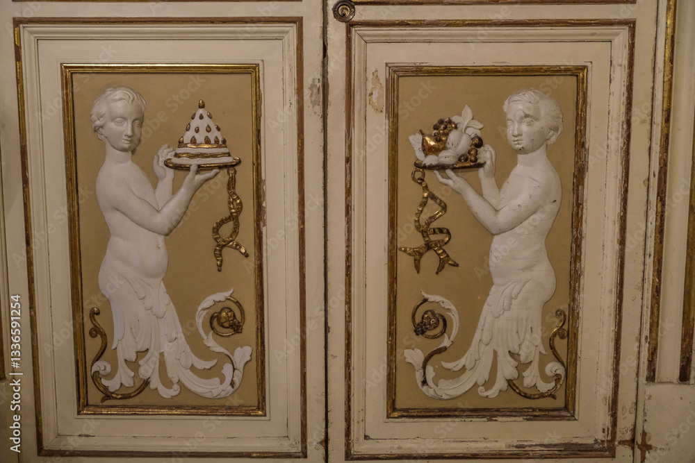 detalhe pintura confeitaria barroca renascimento pintura arquitetura valencia espanha viagem europa cidade