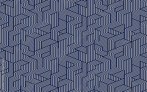 Cubic surreal maze seamless pattern, trippy unreal vector geometric abstract background, impossible construction optic art insane wallpaper.