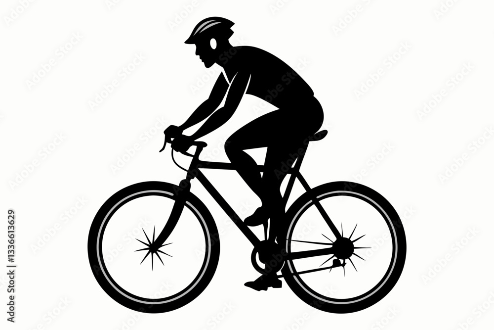 cyclist silhouette vector cyclist silhouette vector