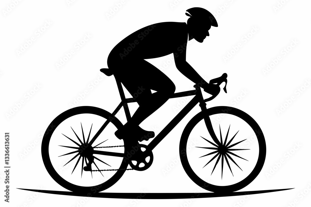 cyclist silhouette vector cyclist silhouette vector