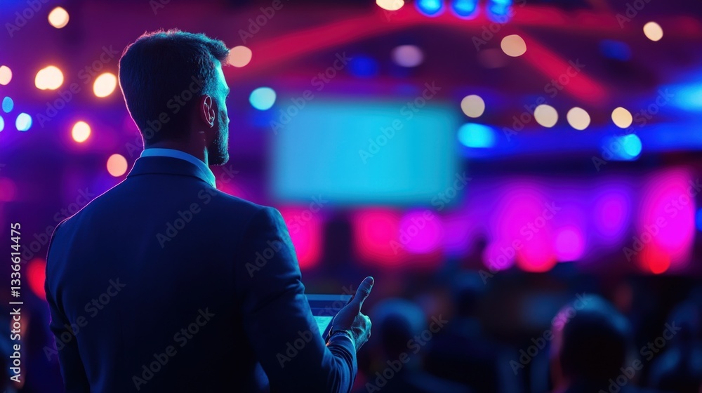 Fototapeta premium Speaker at a conference