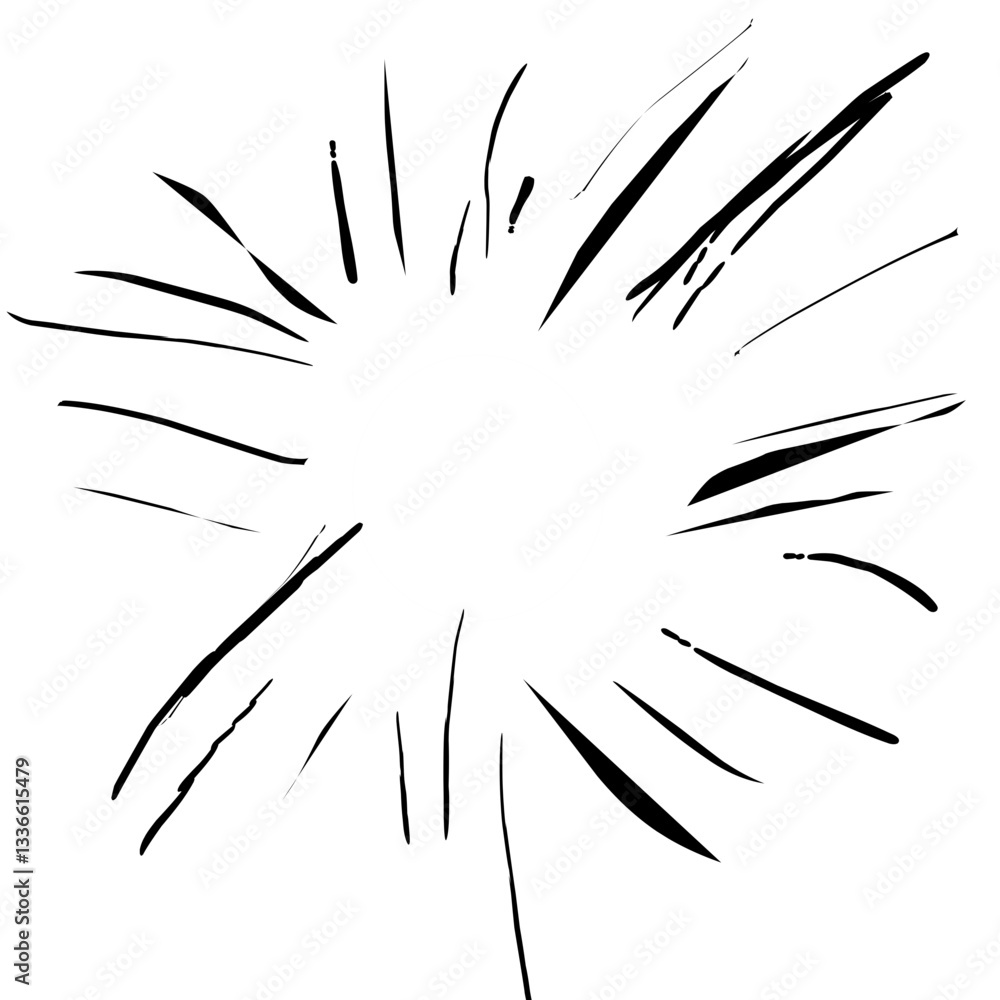 Abstract Sun with Rays on white Background Abstract Sun with Rays on white Background