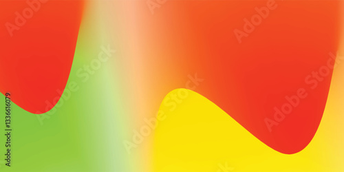 Pastel orange wavy blur texture. Abstract hologram liquid gradient background 3d rendering