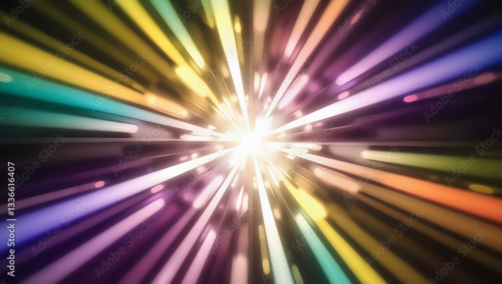 Obraz premium Abstract background of holographic light and flare gradient