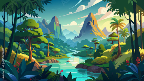 Rainforest of Khao Sok National Park in Thailand