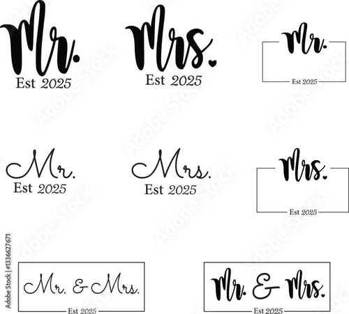 Mr and Mrs Est 2024, mr, mrs, Wedding Bundle, Hubby Wifey, Marriage, Bride, wife, husband, bundle, bundle, jpg pdf, mr, mrs, Wedding Bundle, Hubby Wifey, Marriage, wife, Mr and Mrs