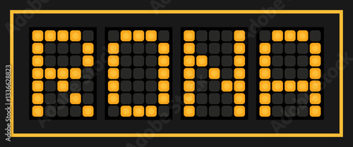 Orange color led banner in word RONA (Abbreviation of Return on net assets) on black background