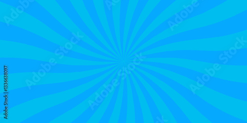 Background sunburst pattern blue design. Vintage sunrays illustration swirl grunge backdrop line. sun beam vector banner design and comic burst gradient concept pattern.	