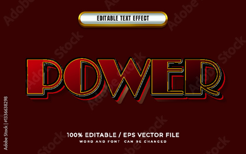 Power Editable Text Effect
