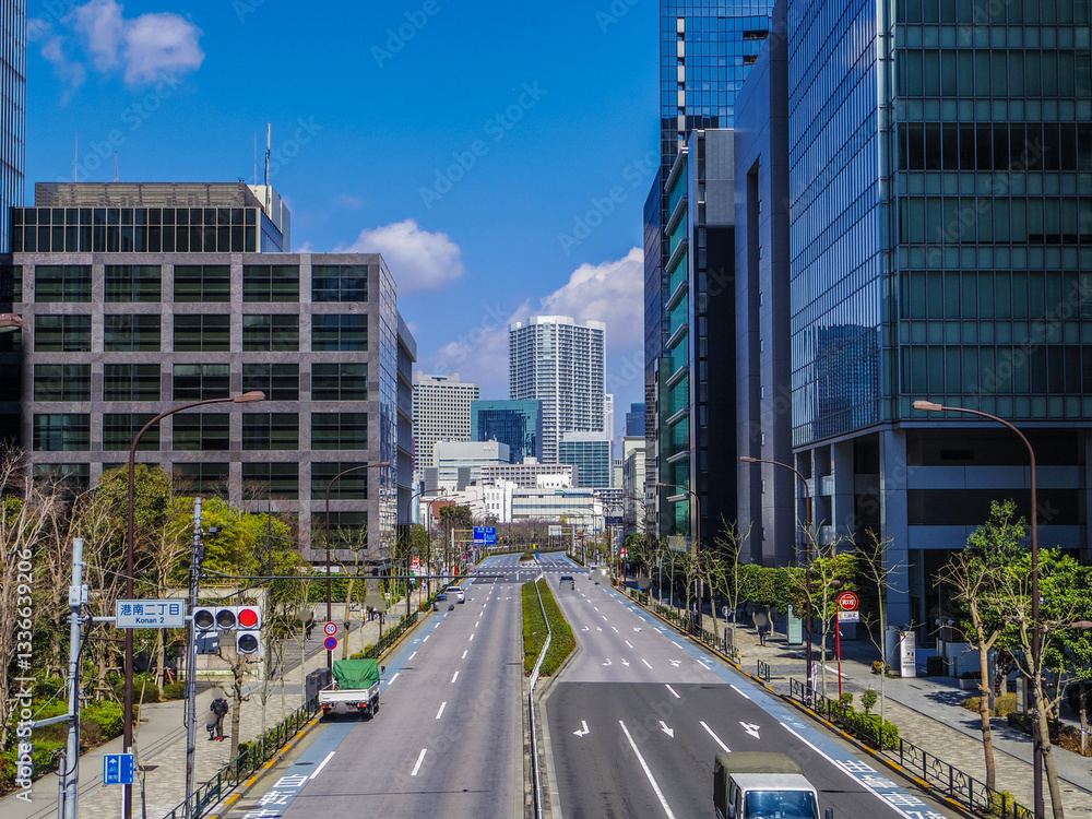 Obraz premium 【東京都】品川駅港南口周辺の風景