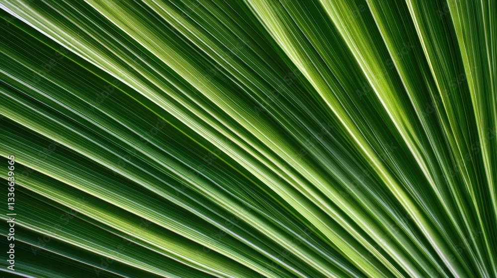 A close-up image of a vibrant green palm leaf showcasing its intricate patterns and textures under natural light. A close-up image of a vibrant green palm leaf showcasing its intricate patterns and textures under natural light.