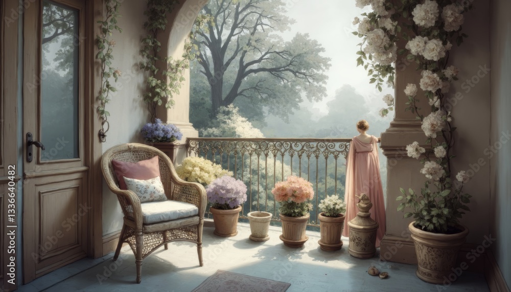 Obraz premium Quiet time on the balcony