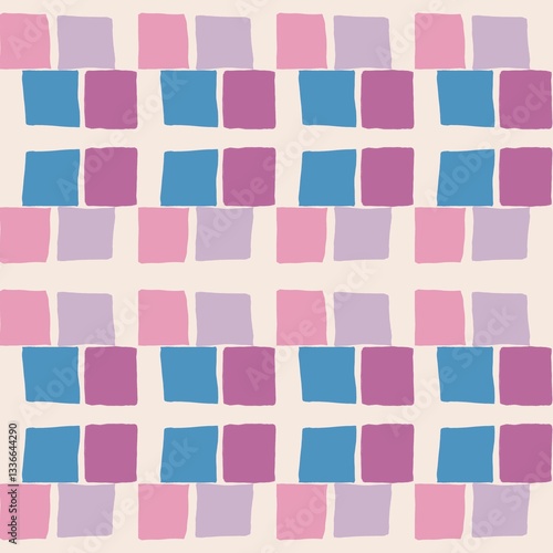 Seamless pattern of flower. Hand drawn for print. 