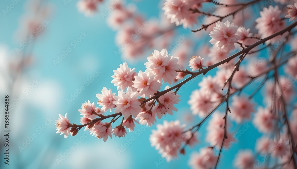 Delicate spring blossoms on a tree branch Delicate spring blossoms on a tree branch