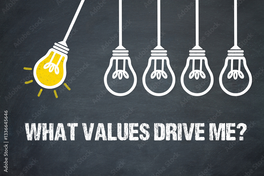 Fototapeta premium What values drive me? 