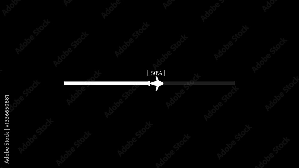 Abstract Loading Progress Bar Animation. loading bar 0-100 number count. airplane icon direction loading bar Abstract Loading Progress Bar Animation. loading bar 0-100 number count. airplane icon direction loading bar