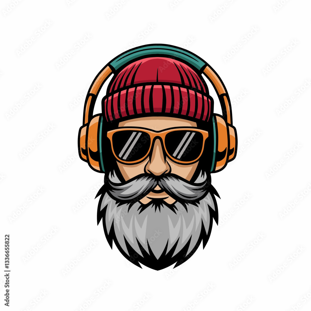 vector illustration of a cartoon dj vector illustration of a cartoon dj