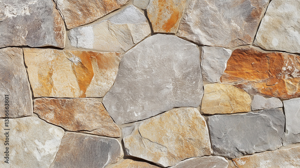 Flat stone texture in medium tones, top view