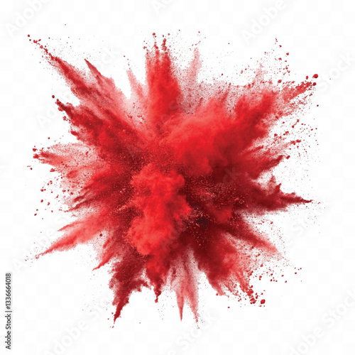 abstract 3d powder explosion in different colour style isolated white wide panorama background