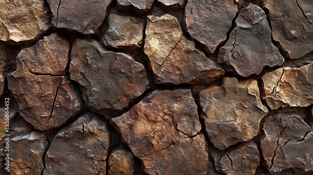 Flat stone texture in medium tones, top view