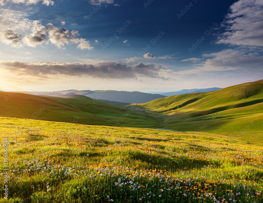 Obraz premium Generated image 夏の高原