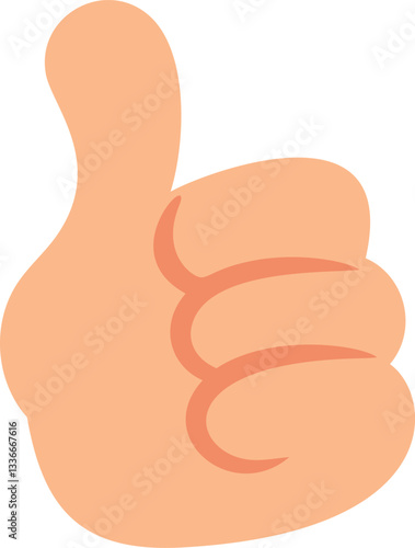 Human hand thumbsup sign vector illustration