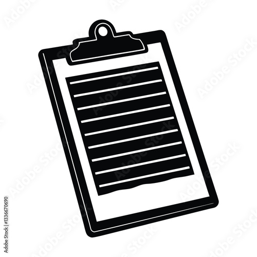 clipboard with blank paper