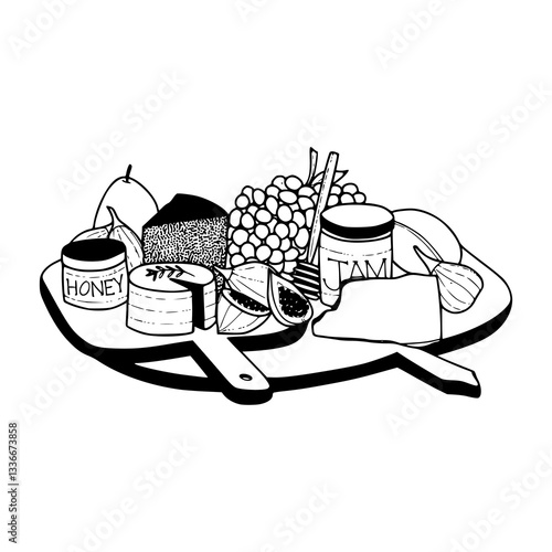 appetizer platter vector clipart