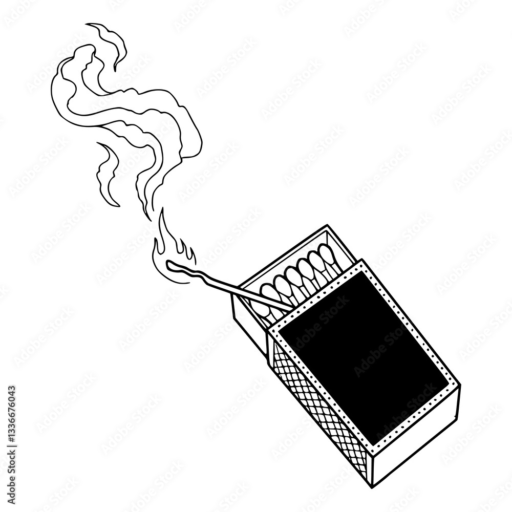 burning matchstick vector illustration burning matchstick vector illustration