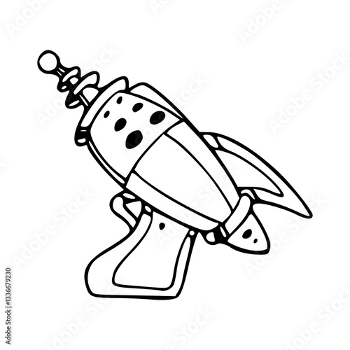 cartoon laser pistol vector