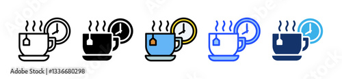Coffee Break Icon Set With Multiple Style Collection