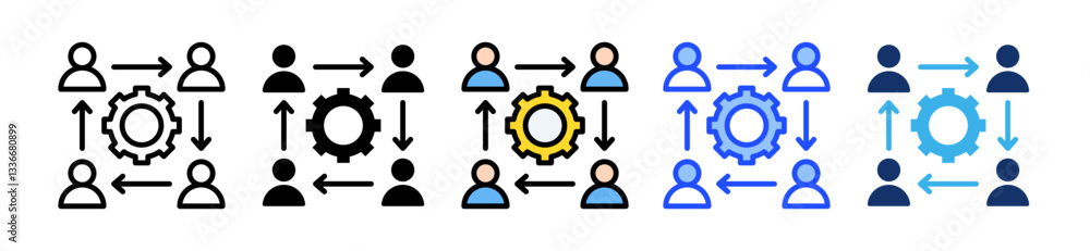 Organization Icon Set With Multiple Style Collection Organization Icon Set With Multiple Style Collection