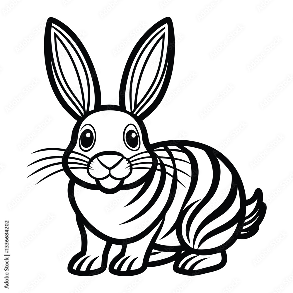 Fototapeta premium vector illustration of a rabbit