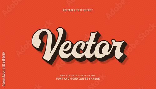 Vintage vector text effect