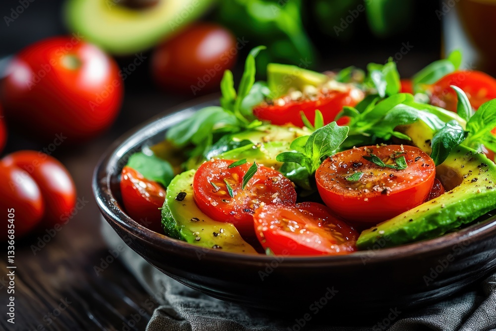 Fresh avocado and tomato salad Fresh avocado and tomato salad