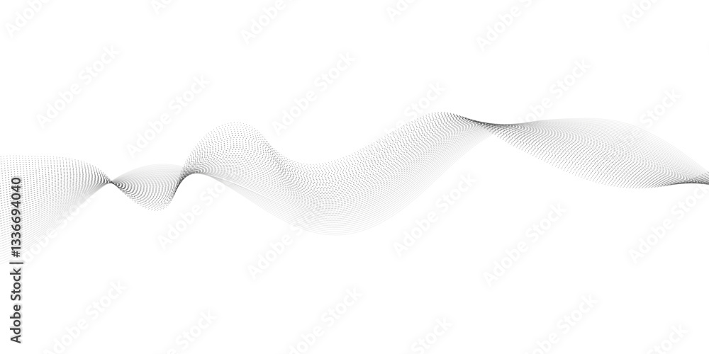 Abstract halftone flowing wavy colorful gradient dots shape isolated on transparent background. Digital future technology concept. Design for web design, music, cover, technology, science, data Abstract halftone flowing wavy colorful gradient dots shape isolated on transparent background. Digital future technology concept. Design for web design, music, cover, technology, science, data