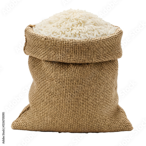 bag of rice isolated on transparent background