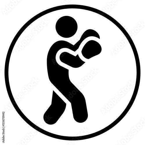 boxer glyph icon