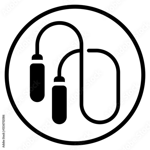 skipping rope glyph icon