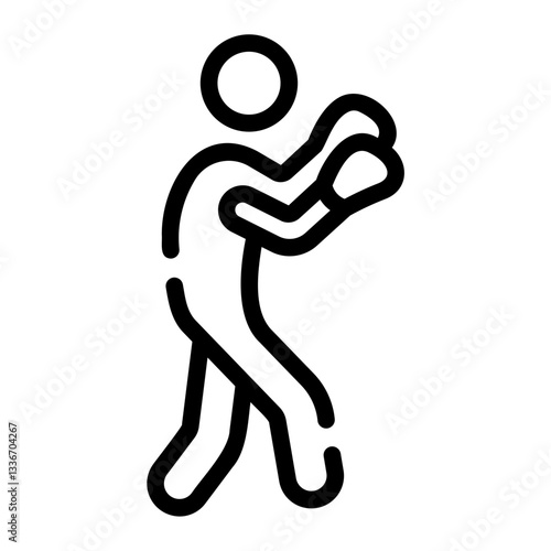 boxer line icon