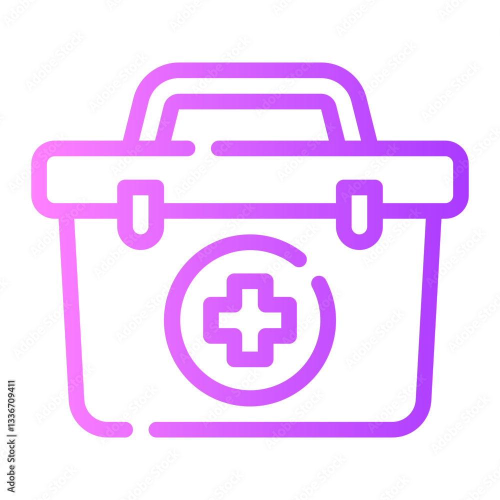 Obraz premium first aid gradient icon