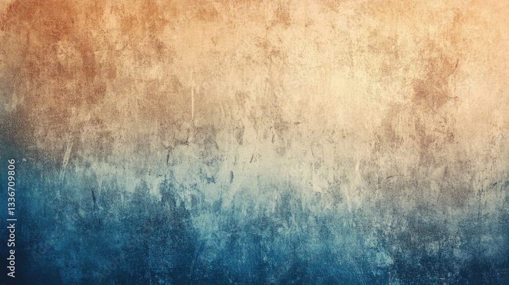 Textured gradient wall with warm orange and cool blue tones, creating a soothing backdrop for design projects Textured gradient wall with warm orange and cool blue tones, creating a soothing backdrop for design projects