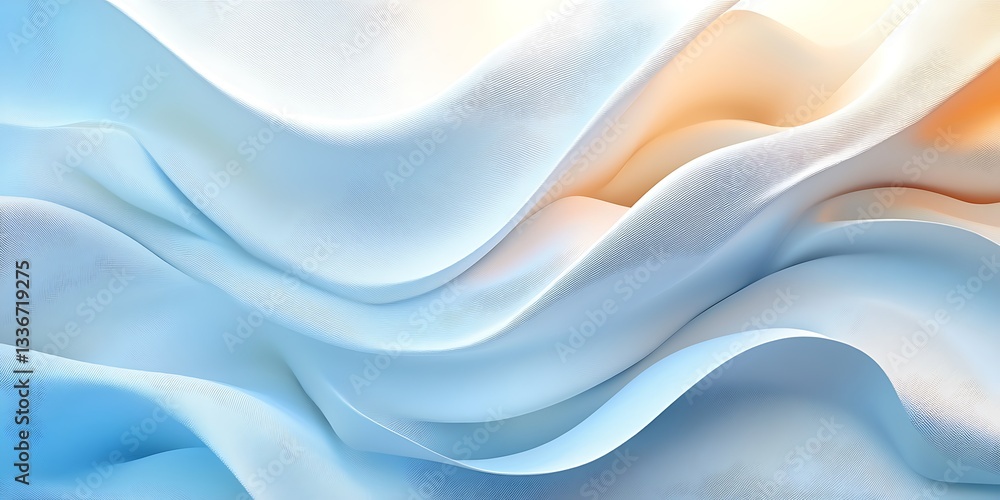 Obraz premium Abstract pastel fabric waves